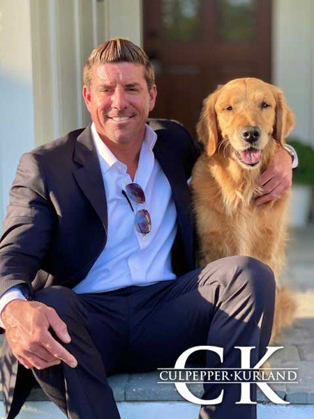 Attorney Brad Culpepper with pet dog