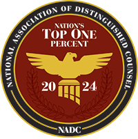 National Association of Distinguished Counsel | Nation's Top One Percent 2024 | NADC